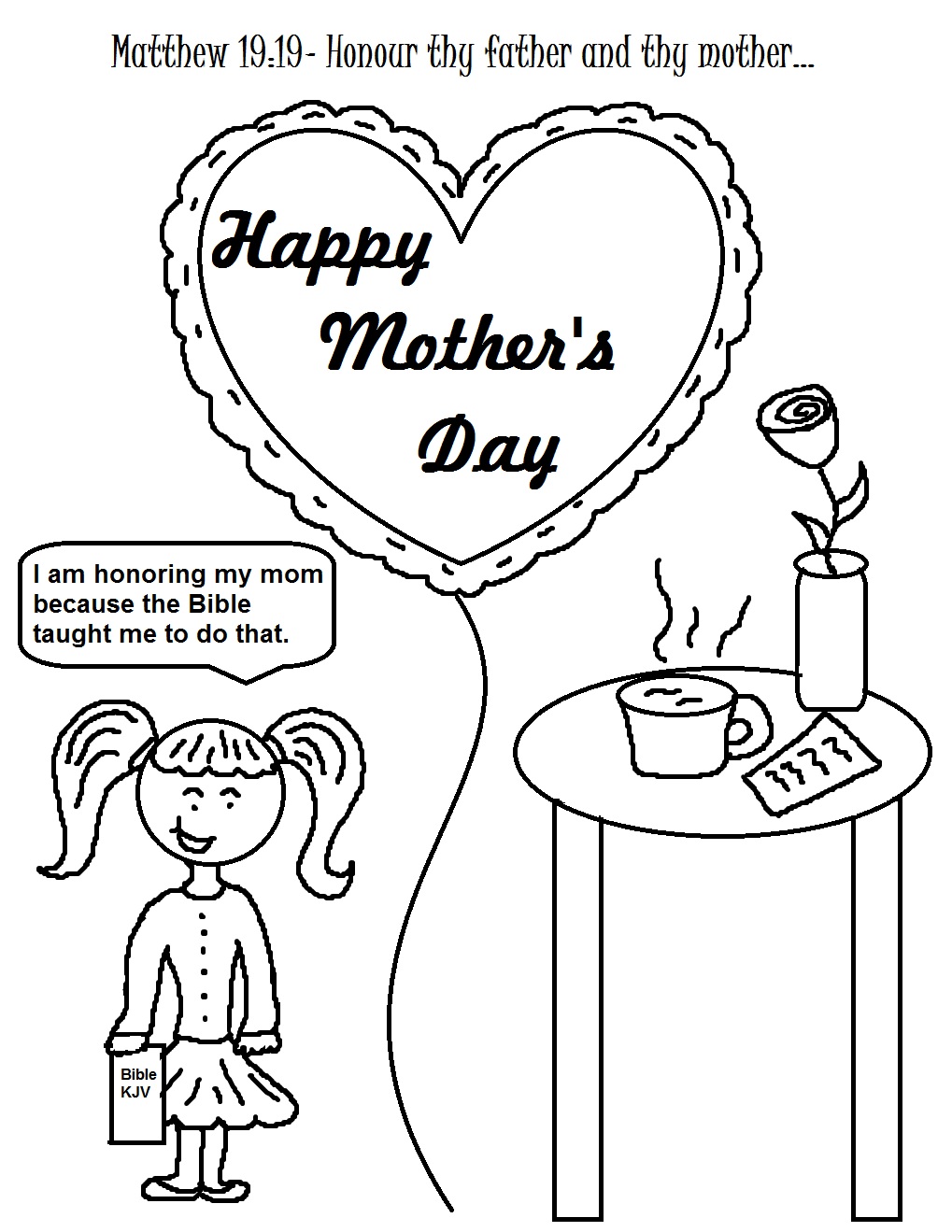 Happy Mothers Day Coloring Pages Coloring Picutres