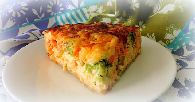 Salmon and Broccoli Quiche