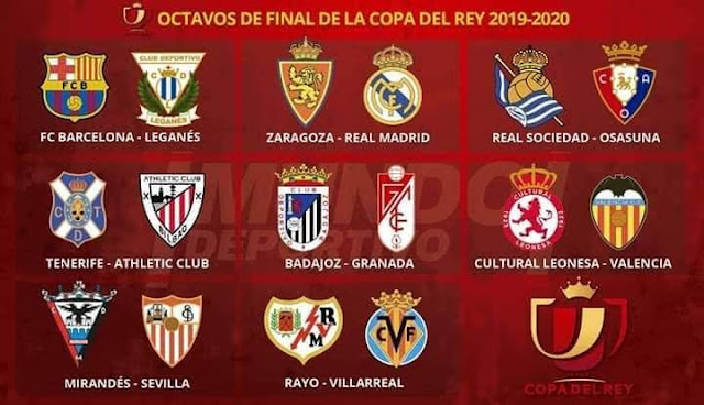 مباراة سهلة لكلا الفريقين برشلونة وريال مدريد في كأس ملك أسبانيا دور ال16 قرعة سهلة لريال مدريد وبرشلونة في كأس ملك أسبانيا