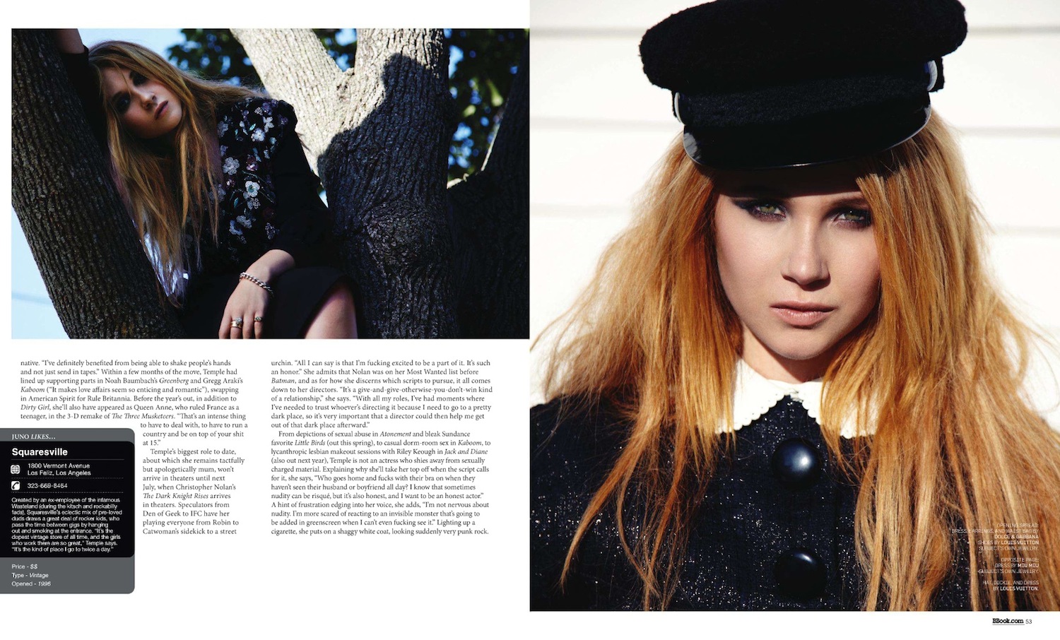 her, father juno temple by jeffrey graetsch for blackbook