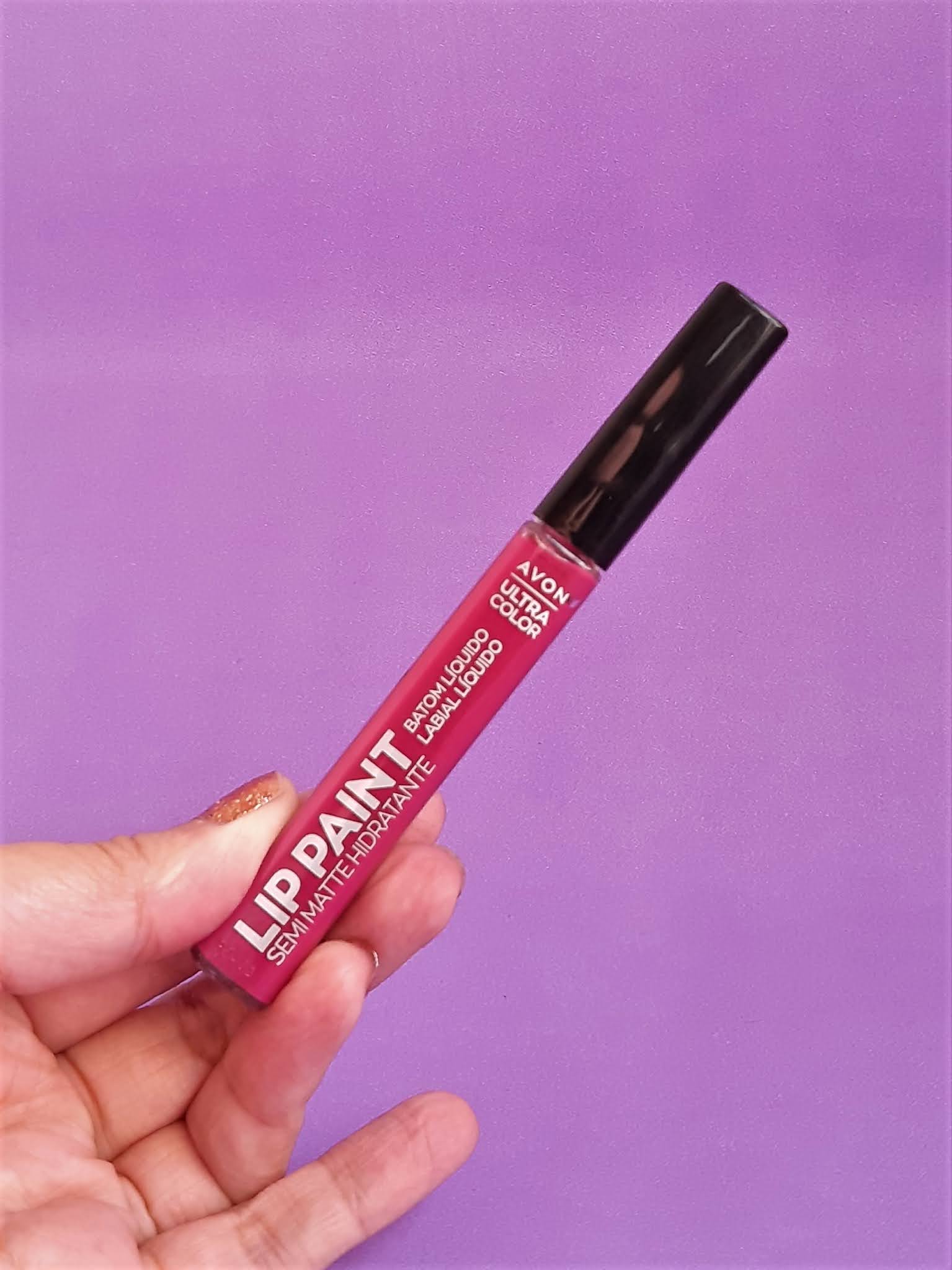 Batom Líquido Semi Matte Hidratante Lip Paint Avon Rosé Singular