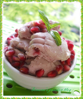 Inghetata de vanilie si rodie