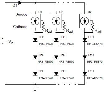 LED Torch using NSI45090JDT4G Constant Current Regulator