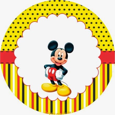 Yellow Mickey: Free Printable Mini Kit. Yellow Mickey: Free Printable Mini Kit.