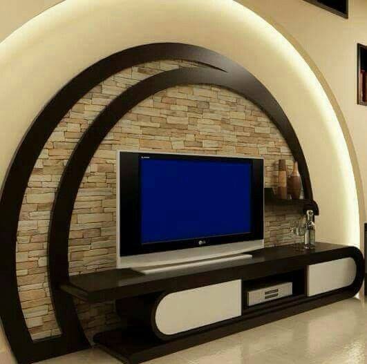 Modern Gypsum TV Wall Unit Decoration Design Ideas Engineering