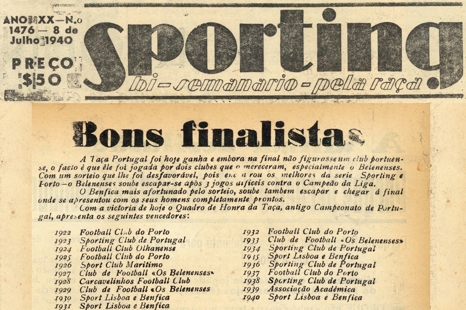 Futebol em Portugal de 1938 é Mais Moderno que 2017! Em Defesa do Benfica