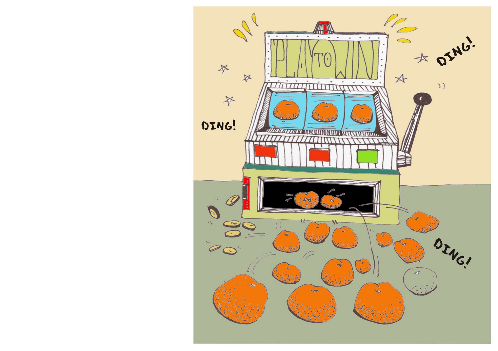 FromTheBottomOfMyArt: [ *One-armed bandit - the fruit machine* comic ]