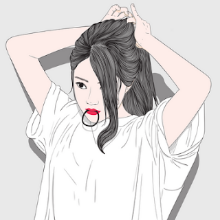 cool pretty girl making hair pfp