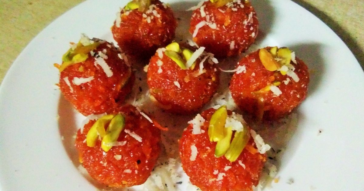 Carrot Laddu Carrot Coconut Ladoo Recipe