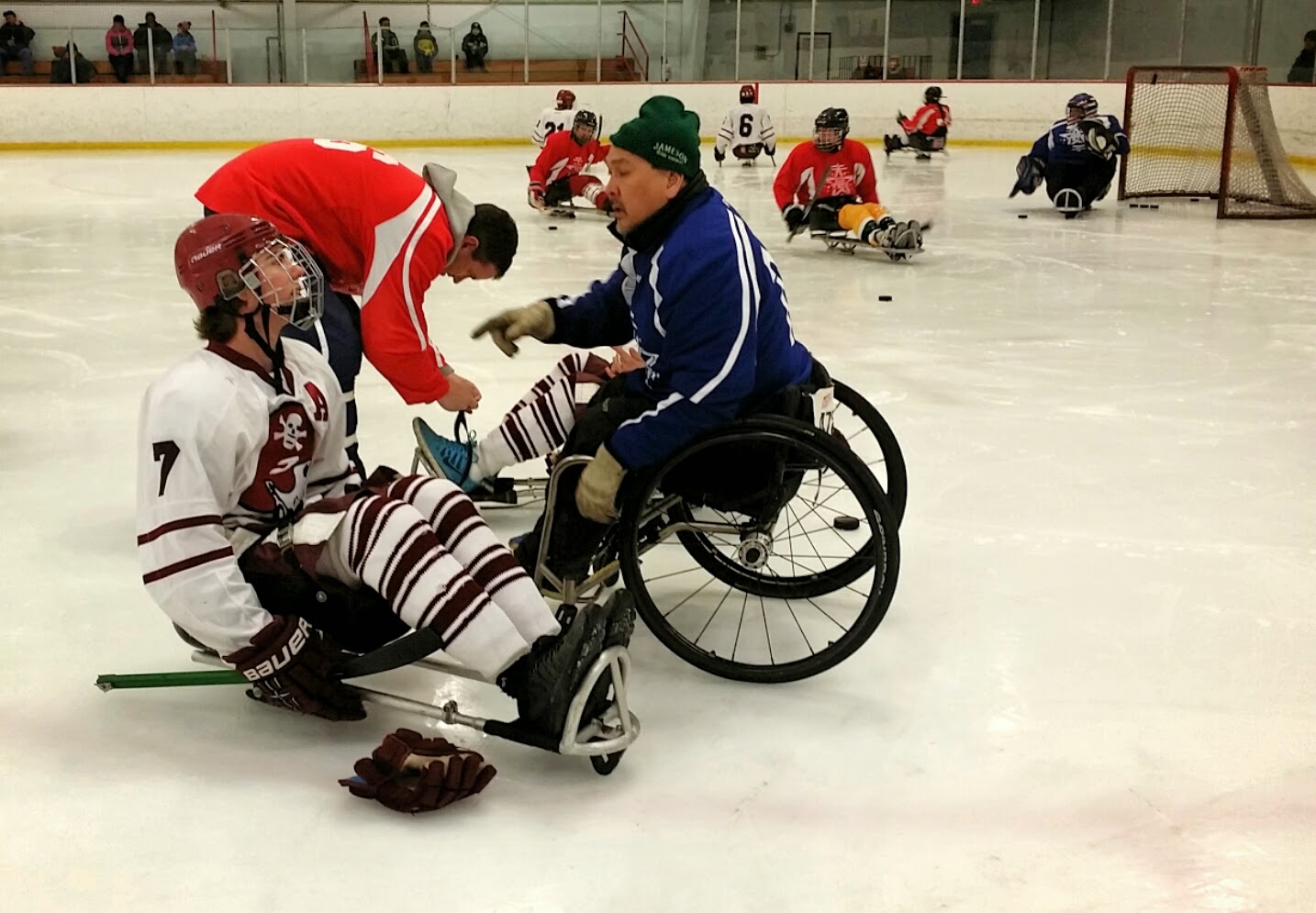 Hanover Marauders Boys Hockey 202021 Sled Hockey with the Ice Vets