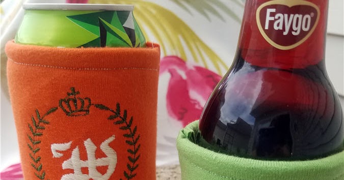 Condo Blues: How to Make Embroidered Insulated Can Koozies
