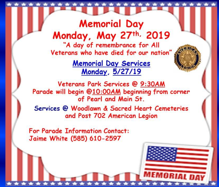 Wellsville Regional News (dot) com Wellsville Memorial Day May 27th