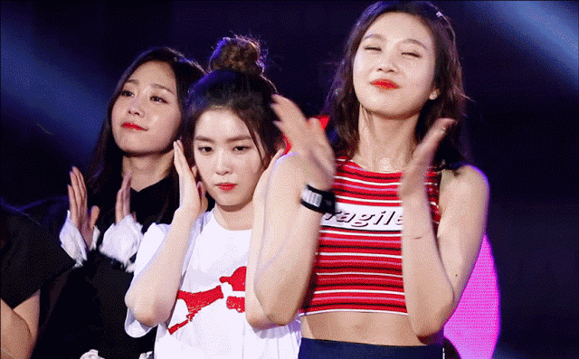 놀라는 아이린,조이,지수.gif | 인스티즈