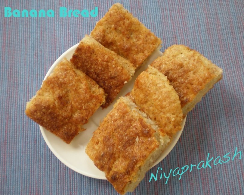 Niya's World: Banana Bread (without eggs)