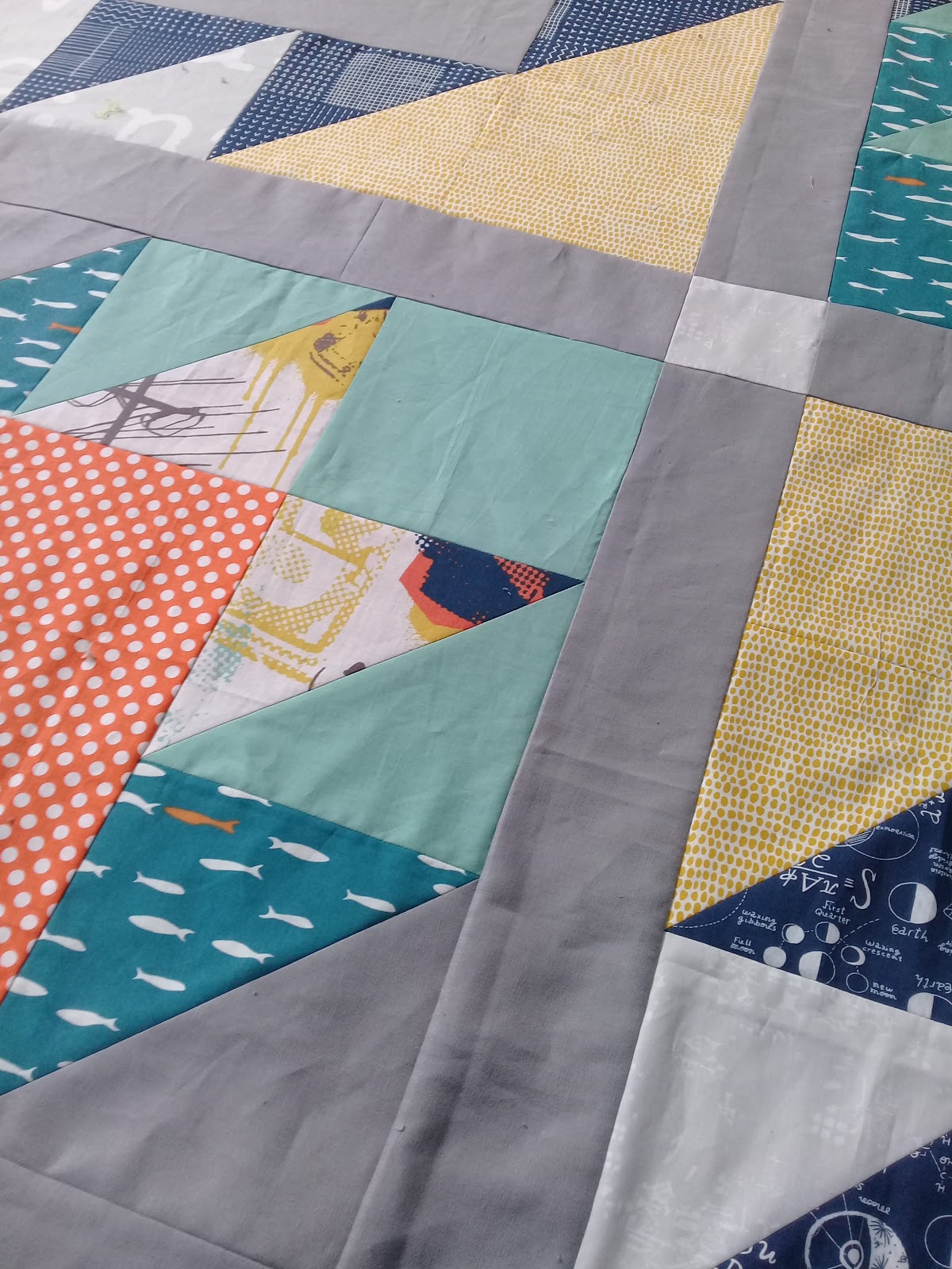 All The Good Ones Are Taken Hawthorn quilt... for Dylan. A finished top.