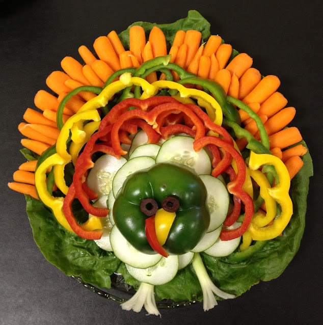 Turkey shape, Crudite Platter