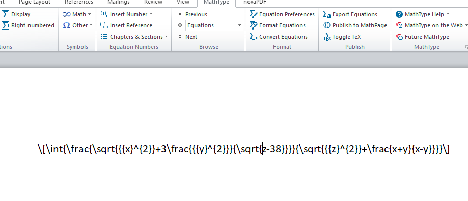 Latex + MathType | Write LaTex equation easily