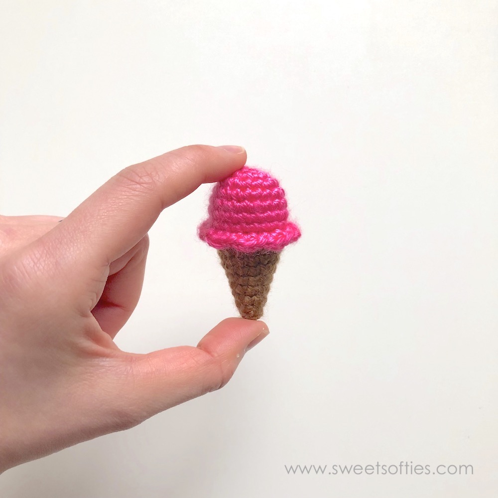 Tiny Baby Ice Cream Cone (Free Crochet Pattern) Sweet Softies