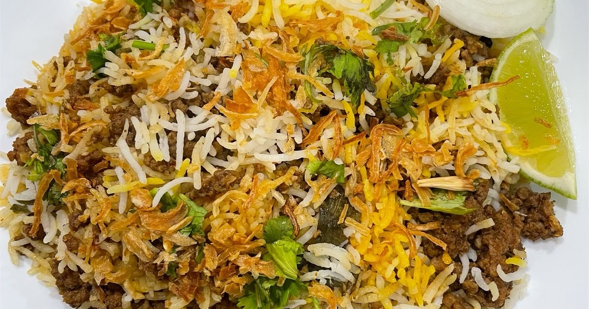 Mutton Keema Biryani From Sushma's Kitchen