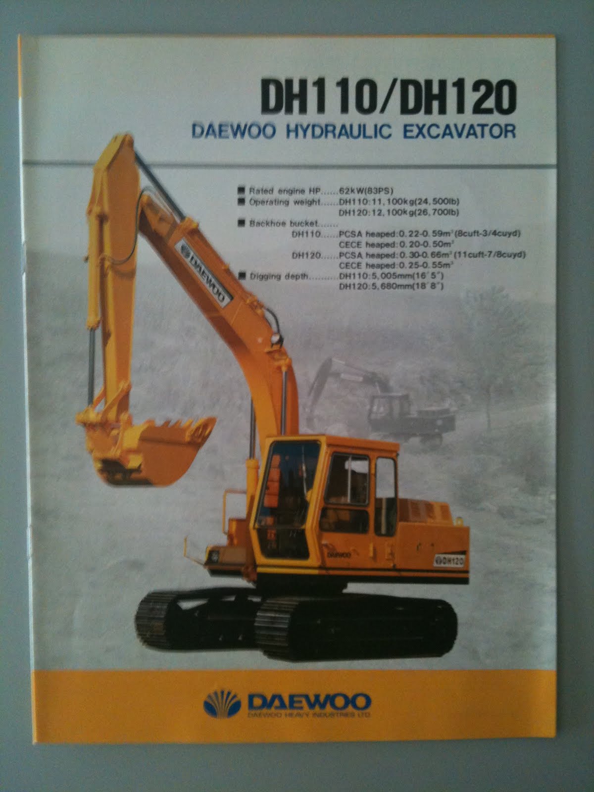 Earthmoving Machinery Sales Brochures Daewoo Track Excavator DH110