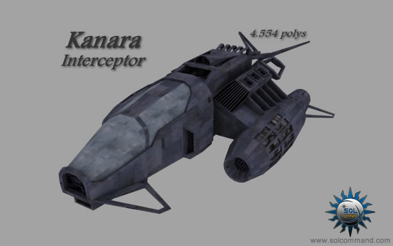 Kanara interceptor free download 3d model solcommand light fighter spaceship space warcraft spacecraft agile