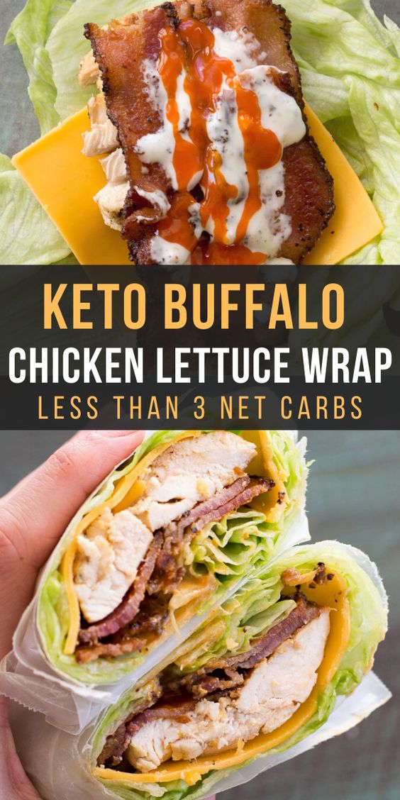 Keto Buffalo Chicken Lettuce Wrap