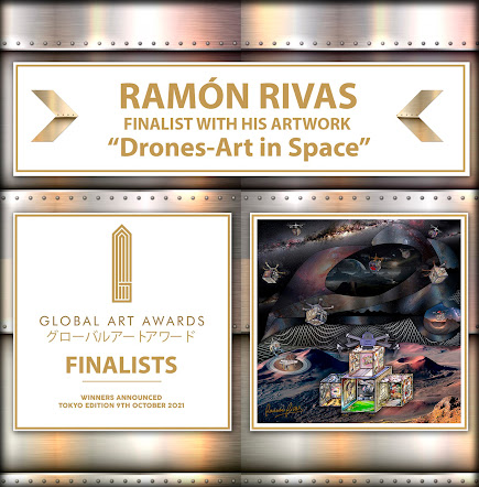 La Obra "Drones-Art in Space", de Ramón Rivas, finalista en el Global Art Awards 2021, celebrado en Tokio