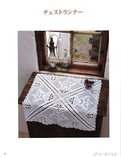 Square doily filet crochet & tablecloth
