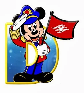 Alfabeto de personajes Disney con letras grandes D Mickey. 