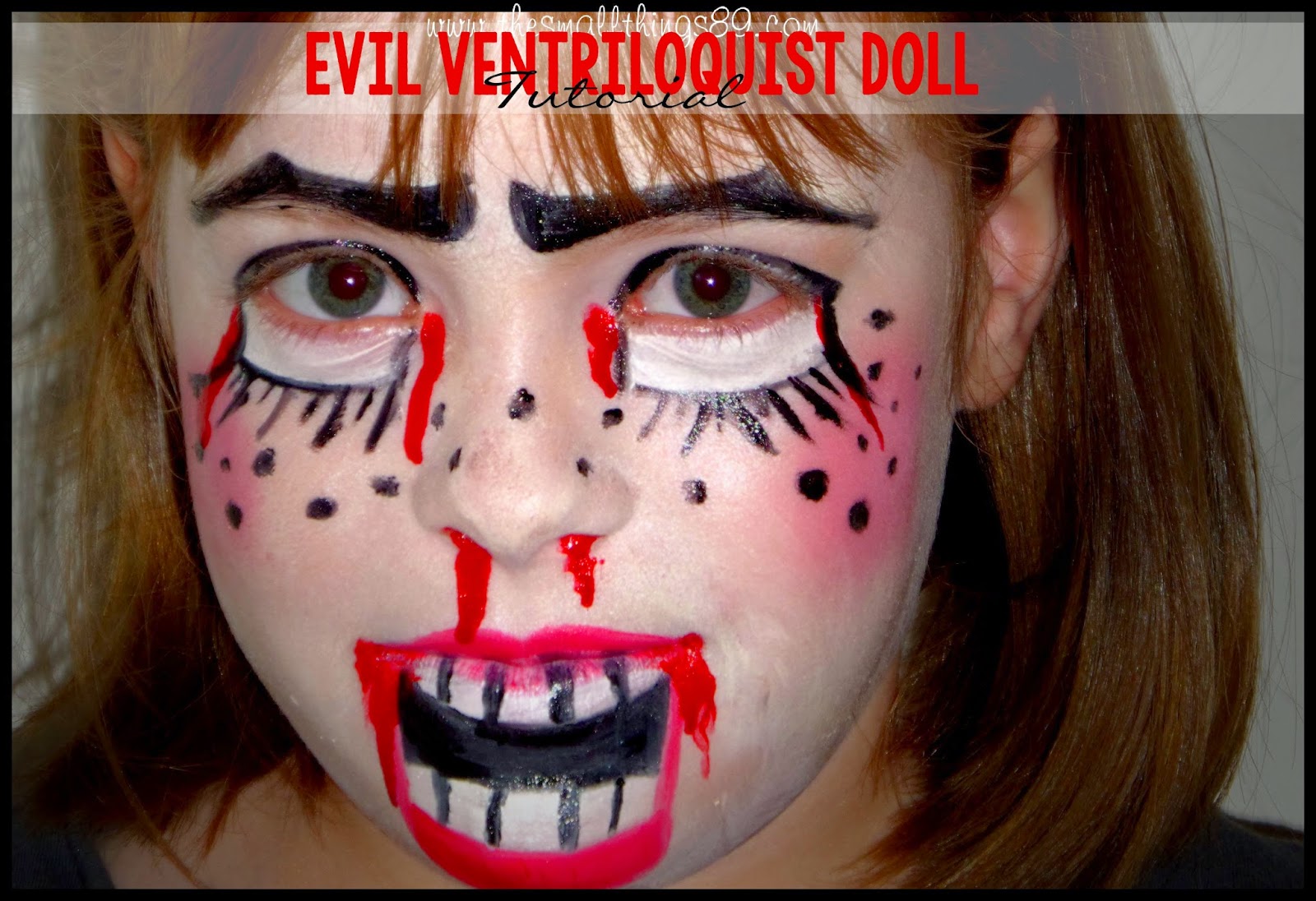 Evil Ventriloquist Doll Halloween Makeup {Tutorial} {DIY}