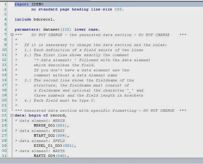 SAP ABAP BDC using SESSION METHOD in SAP ABAP