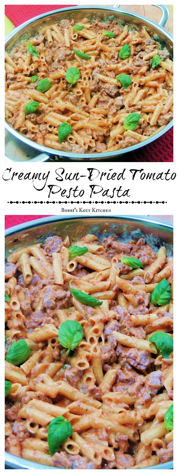 Creamy SunDried Tomato Pesto Pasta Bobbi's Kozy Kitchen