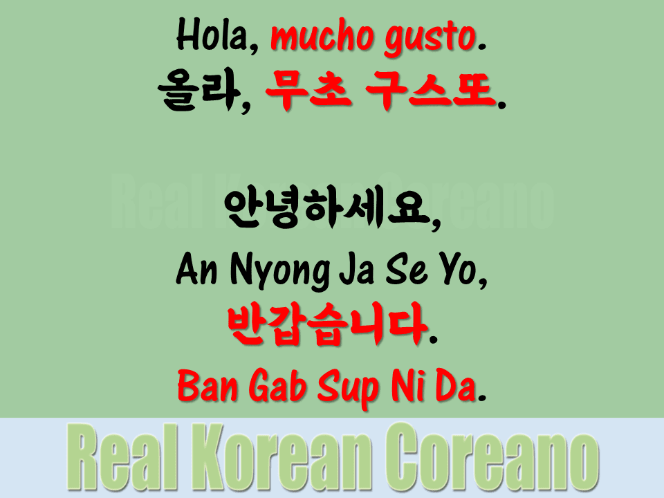Hola, mucho gusto en coreano | Real Coreano | Corea del Sur