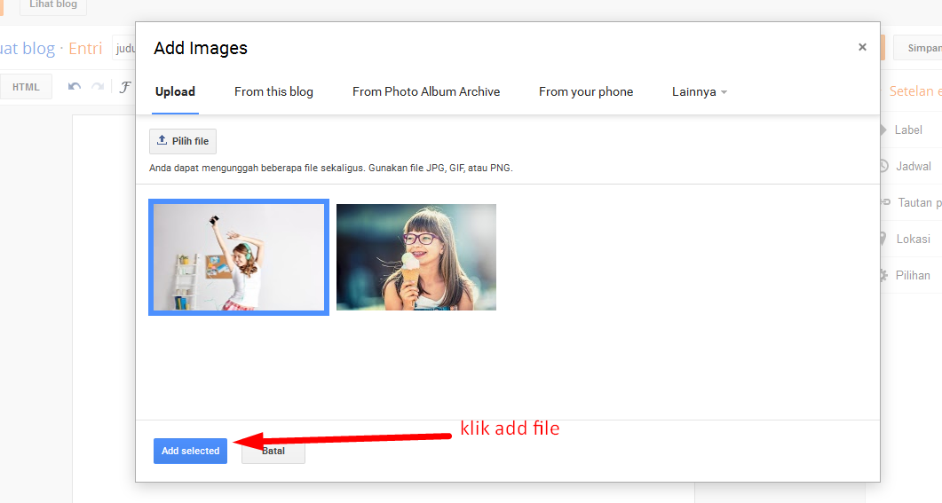 Cara Menambah Gambar Di Artikel Blog - cara buat blog