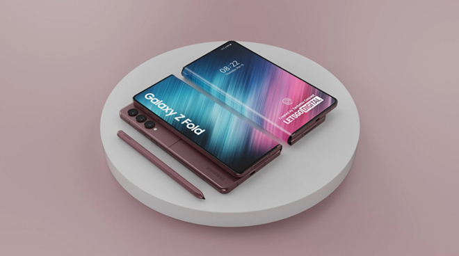 “Choáng“ với concept Galaxy Z Fold gập lại 2 bản lề