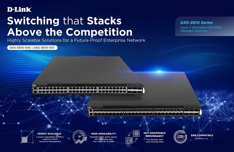 D-Link outs DXS-3610 series: Layer 3 Stackable 10G Managed Switches for Future-Proofed Enterprise Networks