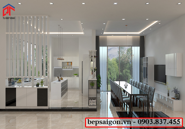 tủ bếp acrylic, tủ bếp gia đình, tủ bếp hiện đại