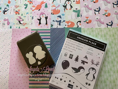 Angela's PaperArts: Stampin Up Penguin Place Bundle & SAB Penguin Playmates DSP