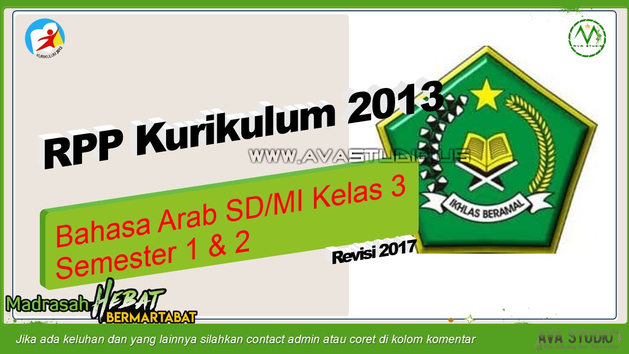 RPP Bahasa Arab Kelas 3 SD/MI Semester 1 dan 2 TP. 2019 RPP Bahasa Arab Kelas 3 SD/MI Semester 1 dan 2 TP. 2019