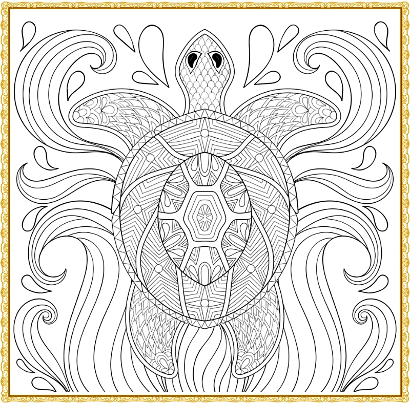 Schildkröte Mandala Malvorlagen Vektor ~ Free Mandala