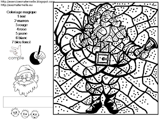 Maternelle: Coloriage magique : le Père Noël Maternelle: Coloriage magique : le Père Noël