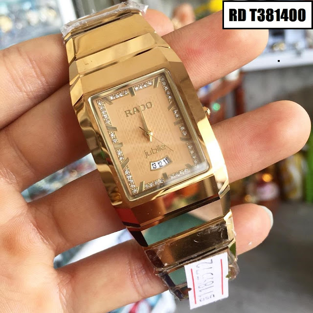 Đồng hồ nam dây đá ceramic vàng Rado RD T381400