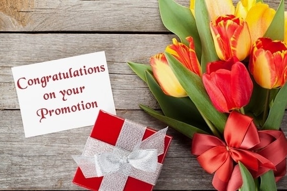 Congratulations on promotion