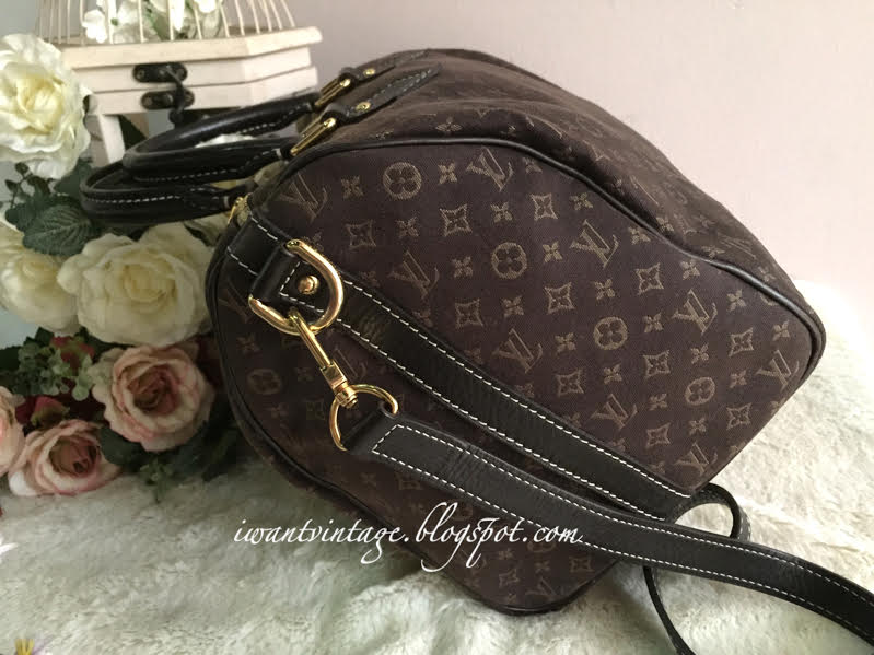 I Want Vintage | Vintage Designer Handbags: Louis Vuitton M56702 Speedy B30 Monogram Idylle-Fusain
