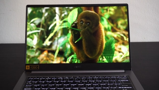 The 14-inch FHD IPS display of Acer Swift 3 SF314-57 laptop.
