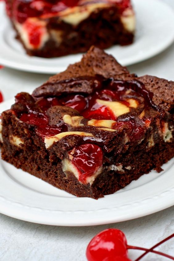 Cherry Cheesecake Brownies Secret Tasty Recipe Foods