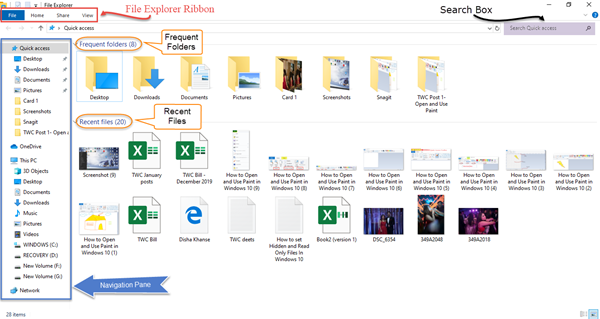 File Explorer - Các tính năng và phím tắt