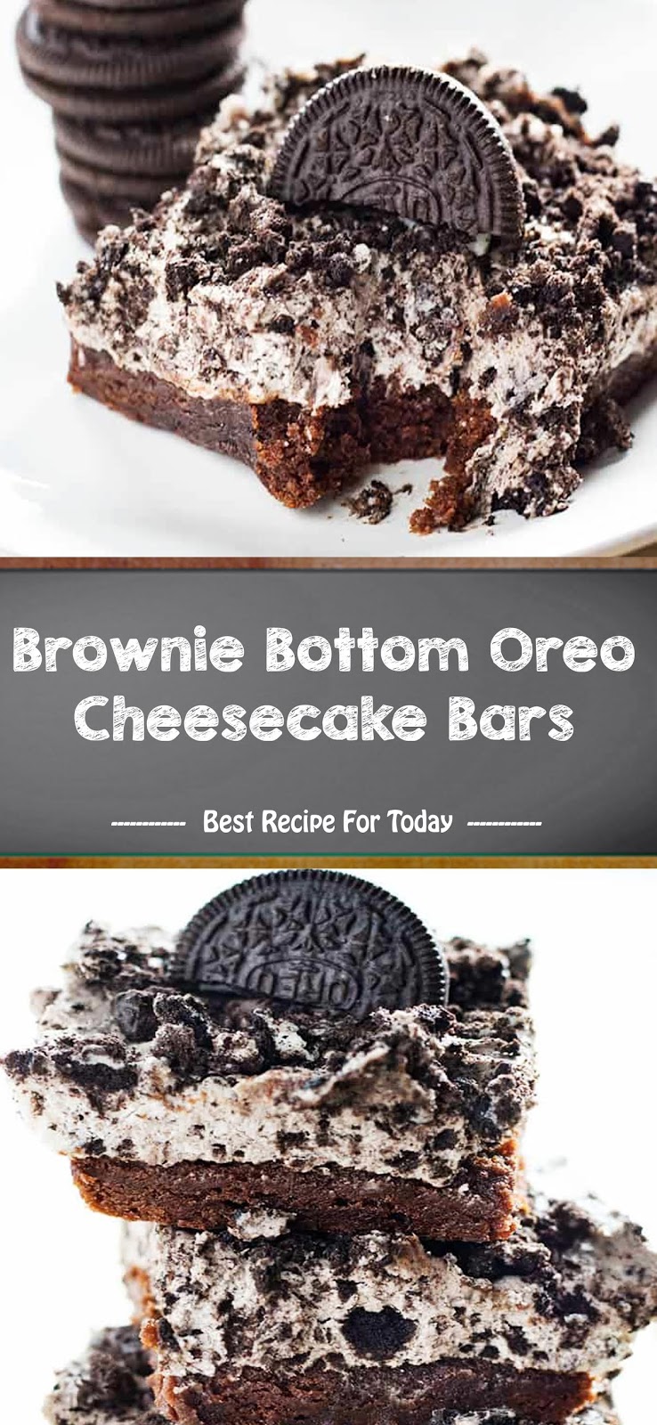 Brownie Bottom Oreo Cheesecake Bars | Healthy Recipes