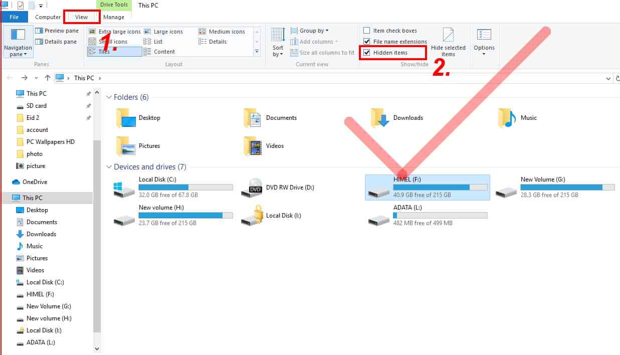How to show and unhide hidden files in Windows 10 by Itbdpoint