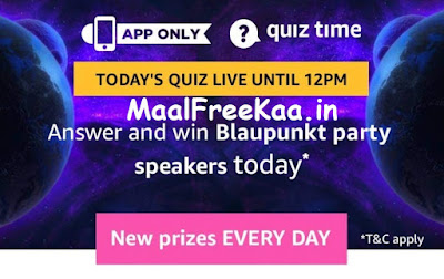 Amazon Quiz Time – Win Blaupunkt Party Speakers